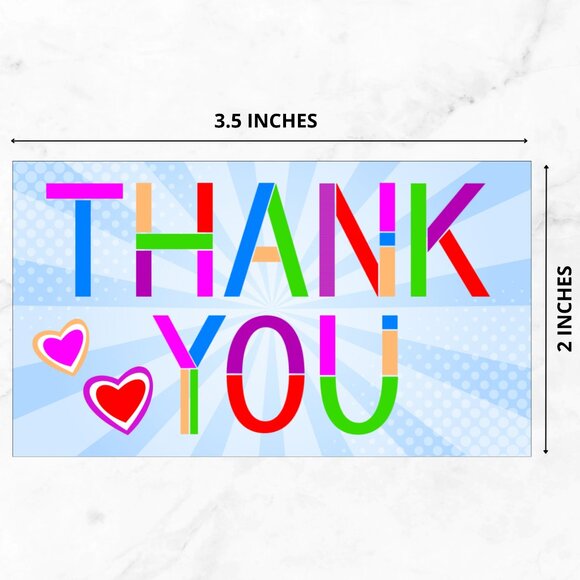 60 Thank You Cards 3.5" x 2" - Picture 3 of 4